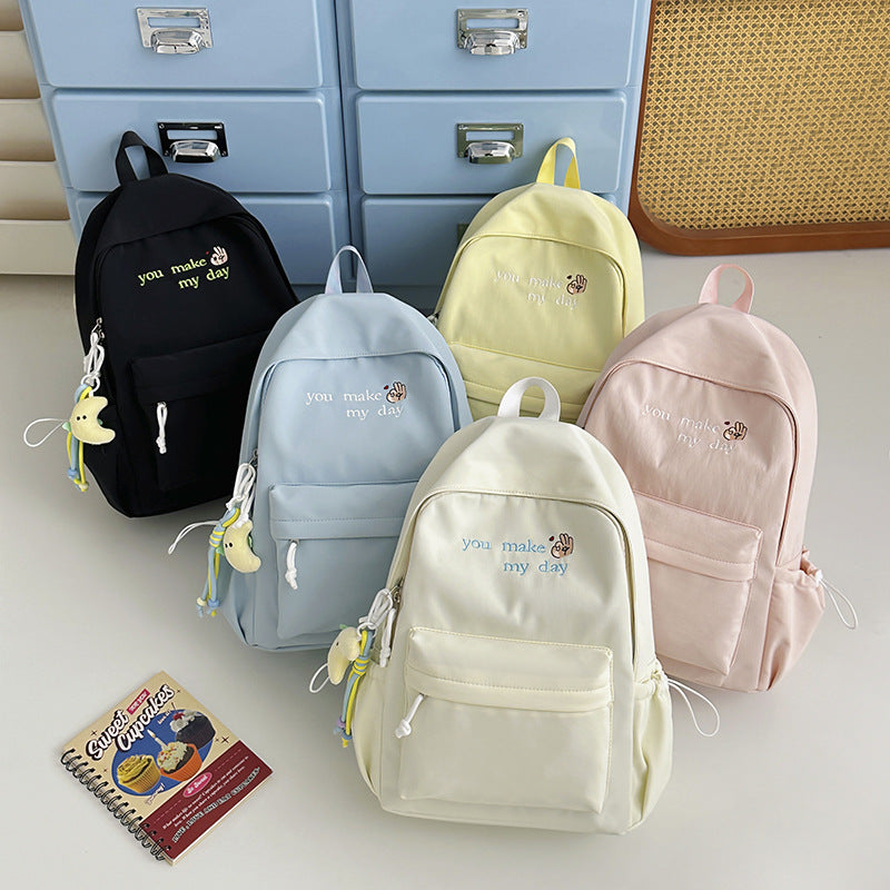 Casual Embroidered Mini Backpack Kalsten