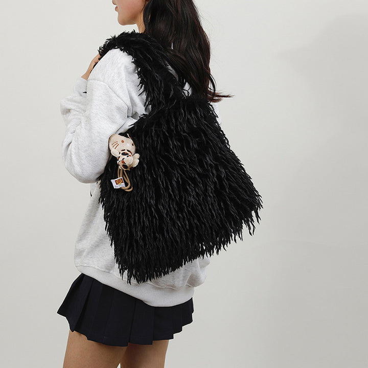 Plush Textured Shopping Tote