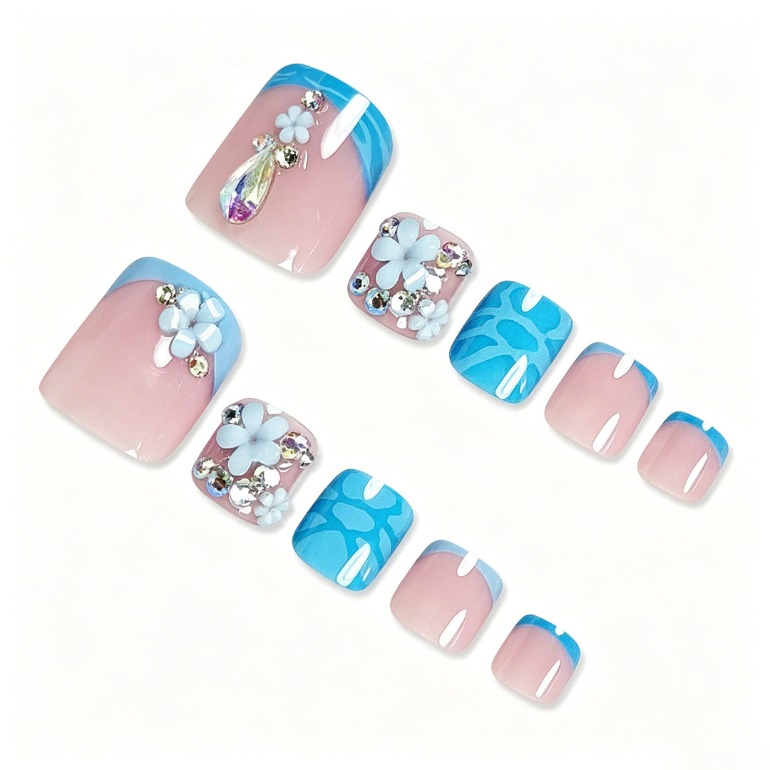 Floral Gemstone Pedicure Kalsten