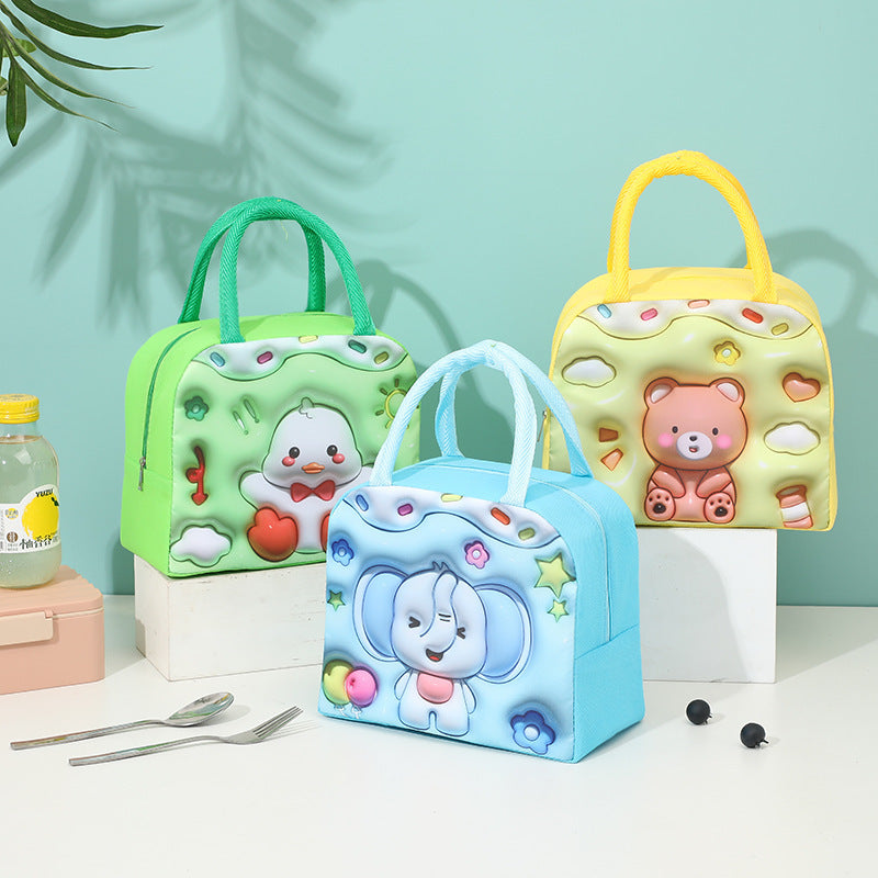 Cute Cartoon-Themed Insulated Lunch Bag