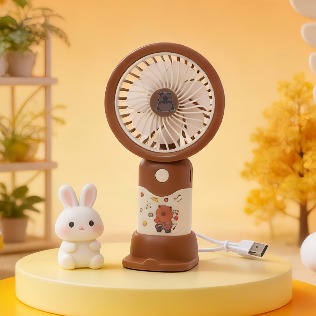 Women Portable Mini Fan with Cute Animal Design Kalsten
