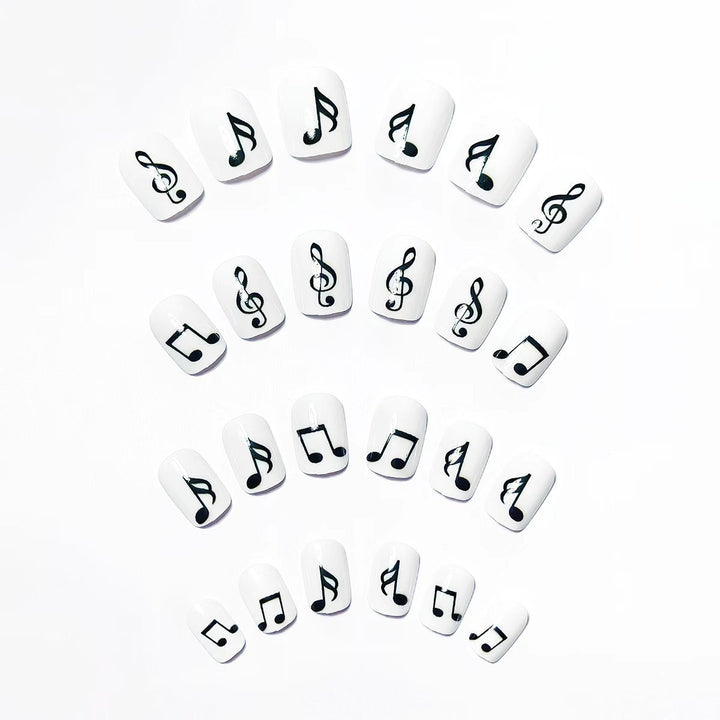 Artificial nails with music motif Kalsten