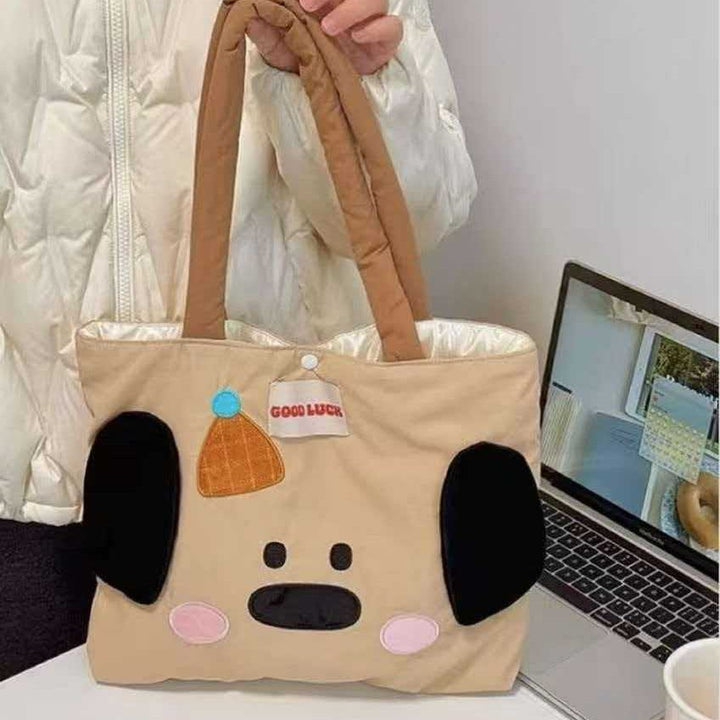 Cute Dog Embroidered Tote Bag Kalsten