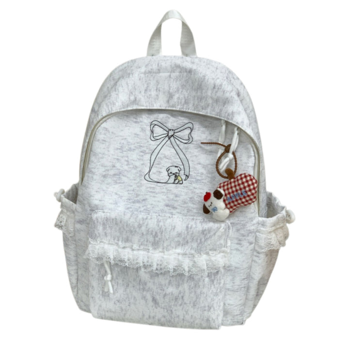 Decorative Lace-Trimmed Backpack Kalsten