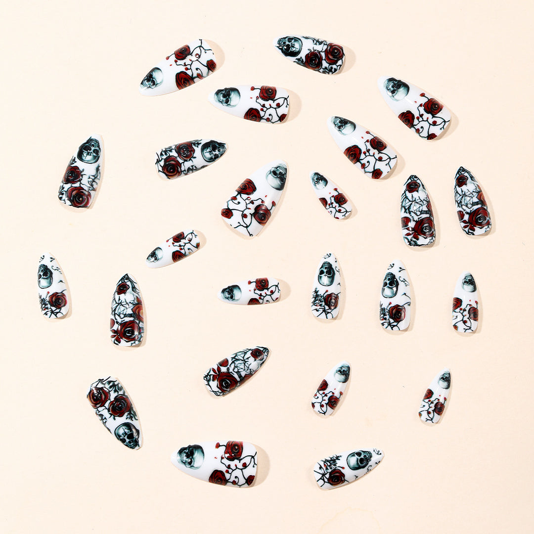 Gothic Floral Design Nail Art Extensions Kalsten