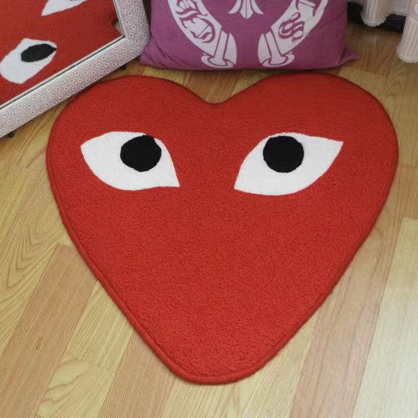 Heart-Shaped Decorative Plush Rug Kalsten