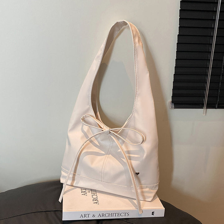 Bow-Detail Slouchy Hobo Bag