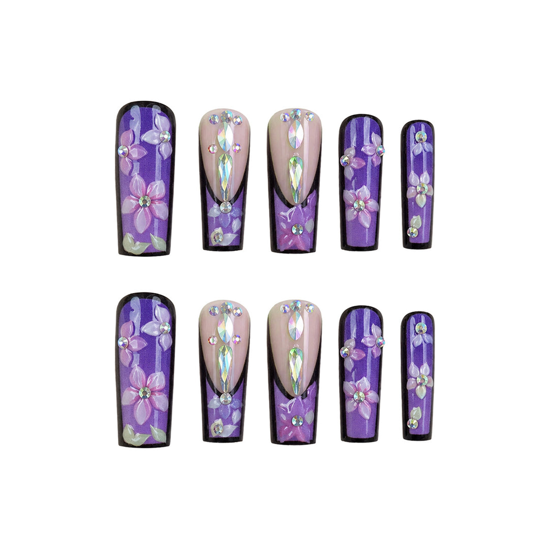 Decorative Floral Themed Press-On Nails
