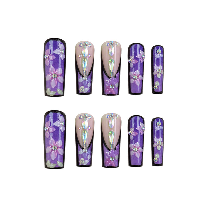 Decorative Floral Themed Press-On Nails