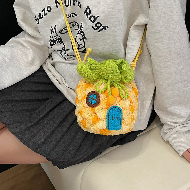 Cute Pineapple Crochet Mini Bag