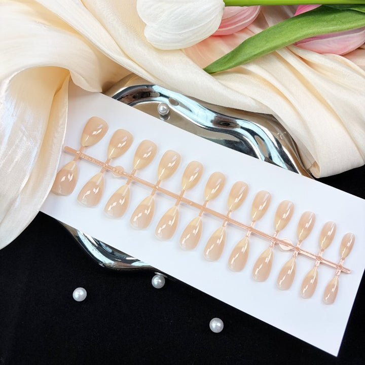 Natural Glossy Press-On Nail Set Kalsten