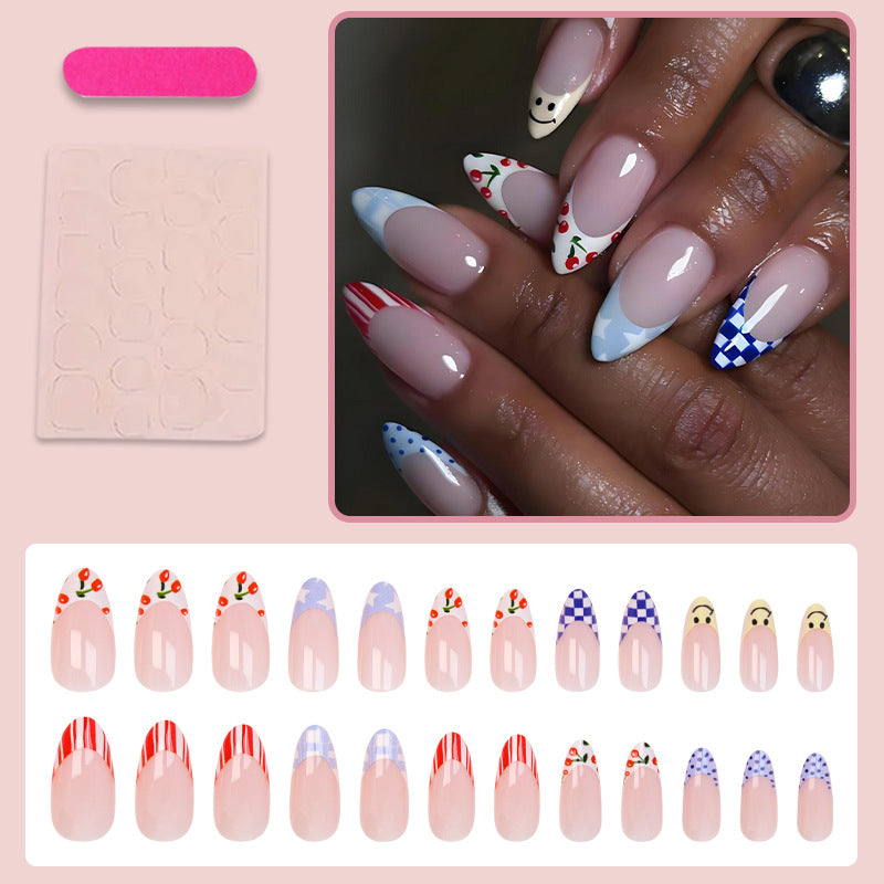 Artificial nail set with cheerful motifs and creative designs Kalsten