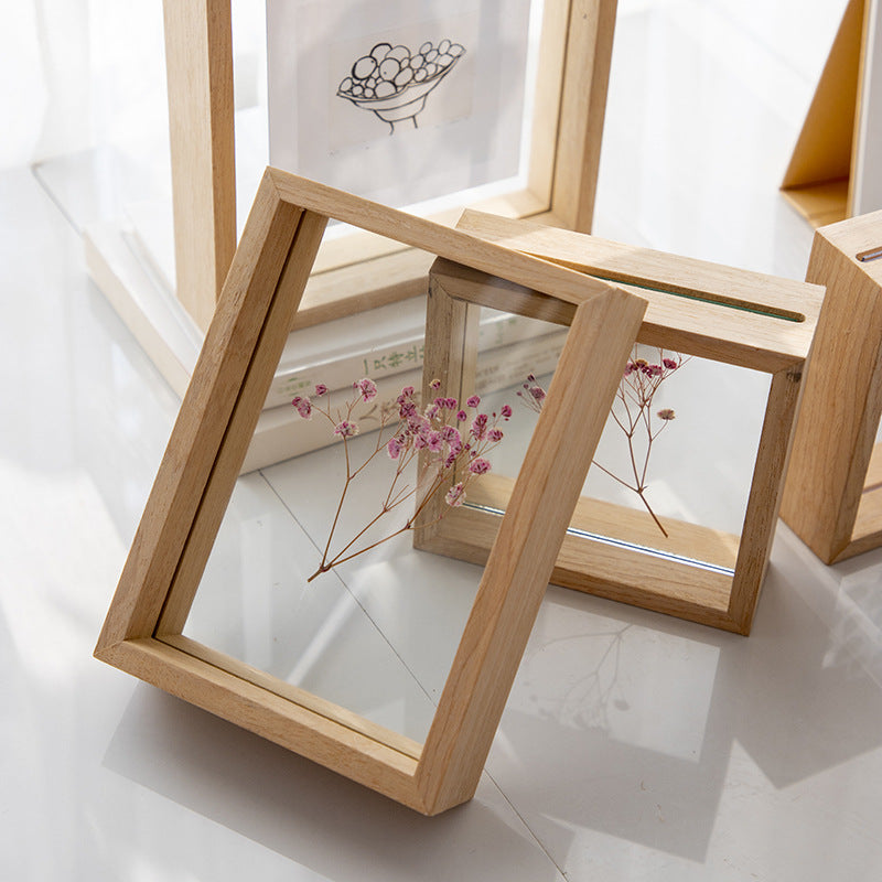 Natural Wood Shadow Box Frame for Home Display
