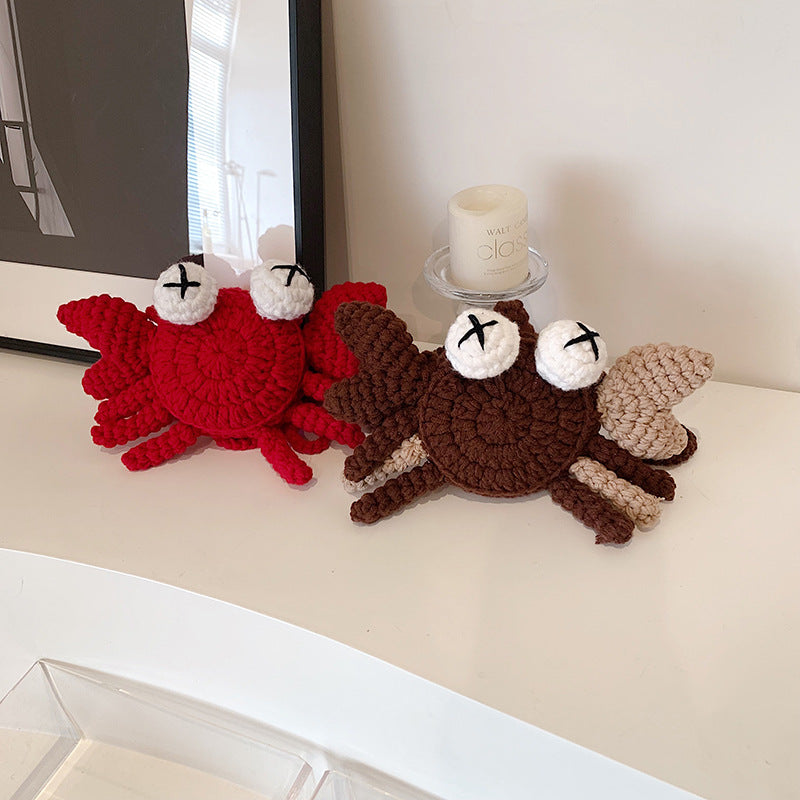 Crocheted Crab Character Backpack