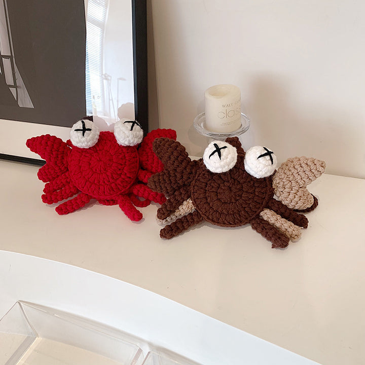 Crocheted Crab Character Backpack