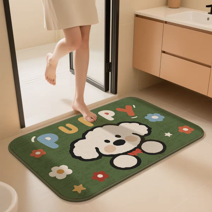 Cat-Themed Plush Doormat for Home Entryway