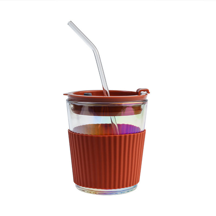 Ladies Insulated Drinking Cup with Flexible Silicone Cover and Integrated Straw Kalsten