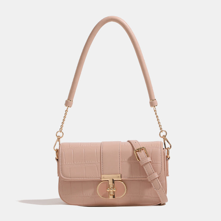 Crocodile-Embossed Crossbody Handbag Kalsten