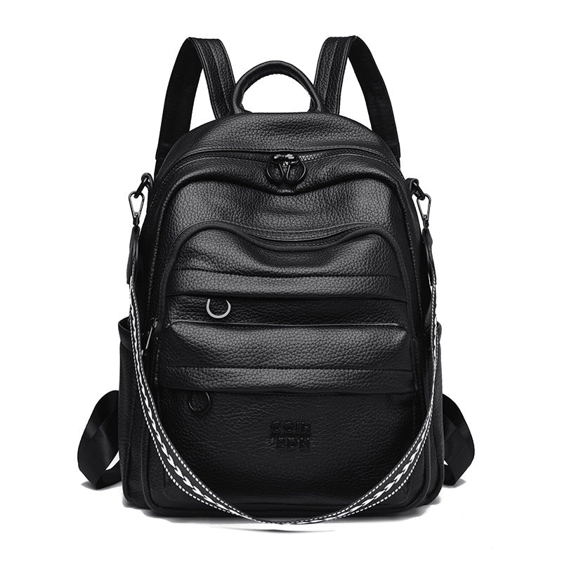Leather Multi-Compartment Backpack Kalsten