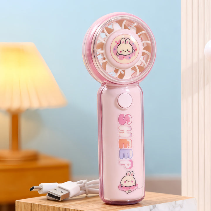 Ladies Portable Hand Fan with Cute Animal Design Kalsten