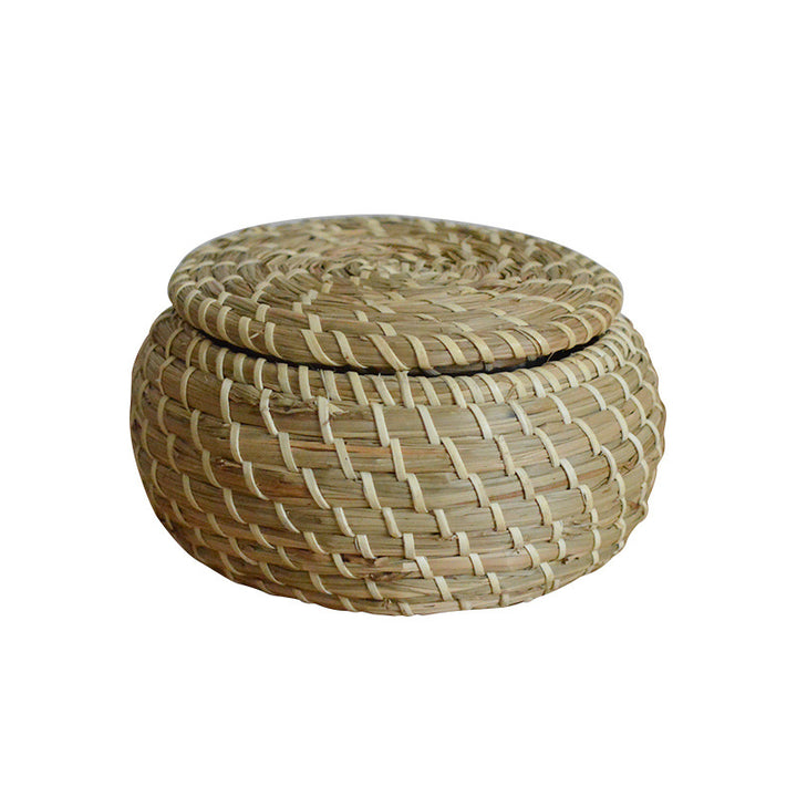 Handcrafted storage basket set made of natural rattan Kalsten