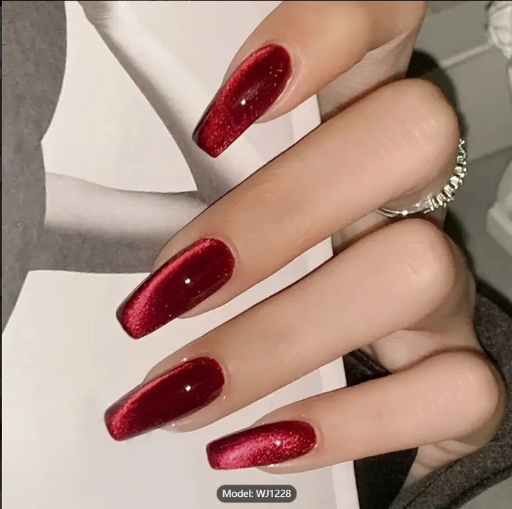 Glossy Press-On Nails Set with Elegant Finish Kalsten