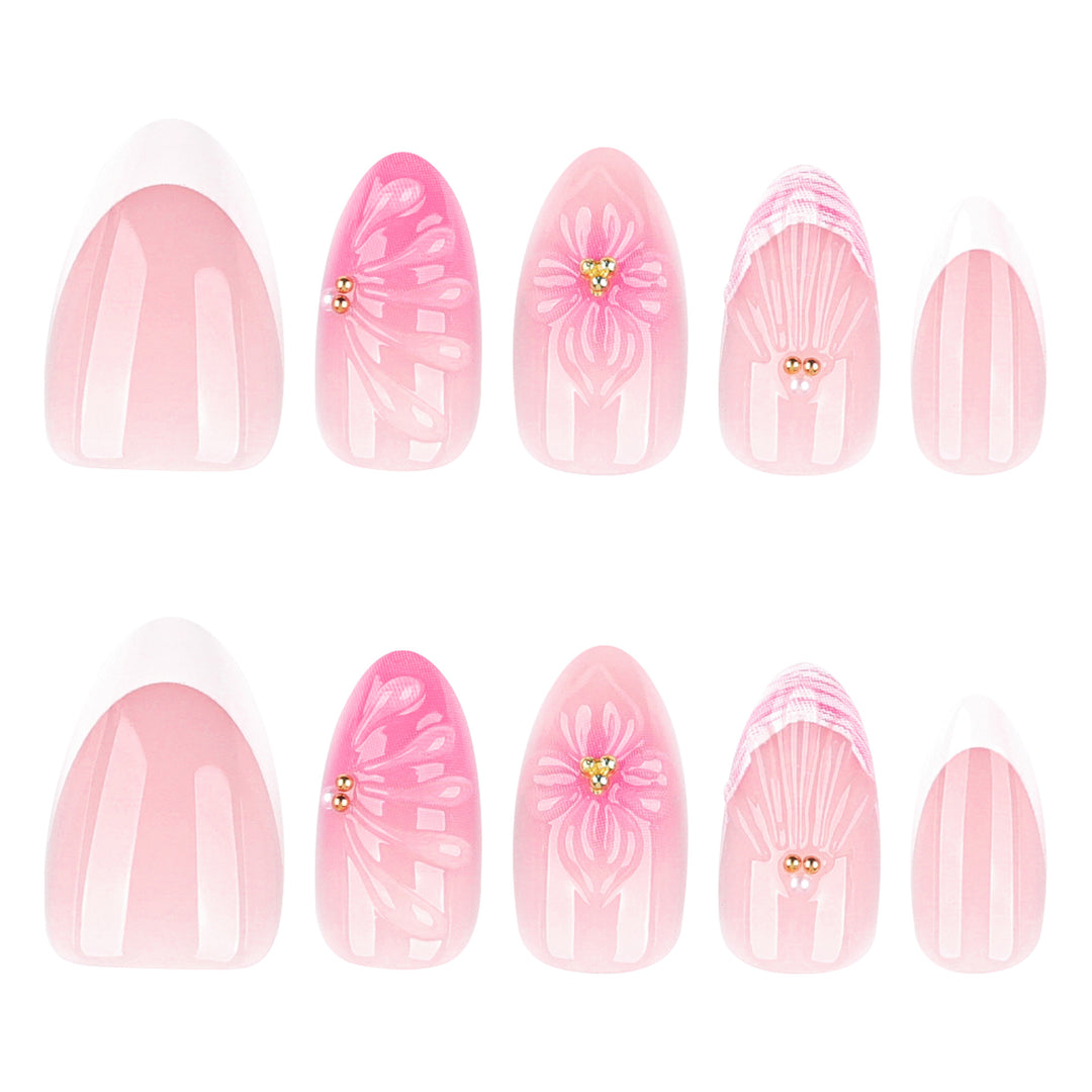 Outstanding nail art with luxurious flower and shell designs Kalsten