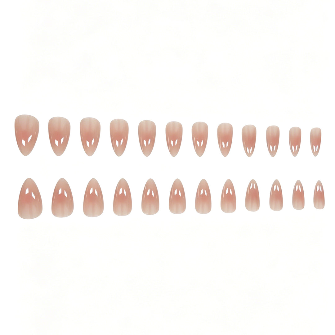 Elegant Glossy Almond-Shaped Nail Extensions Kalsten