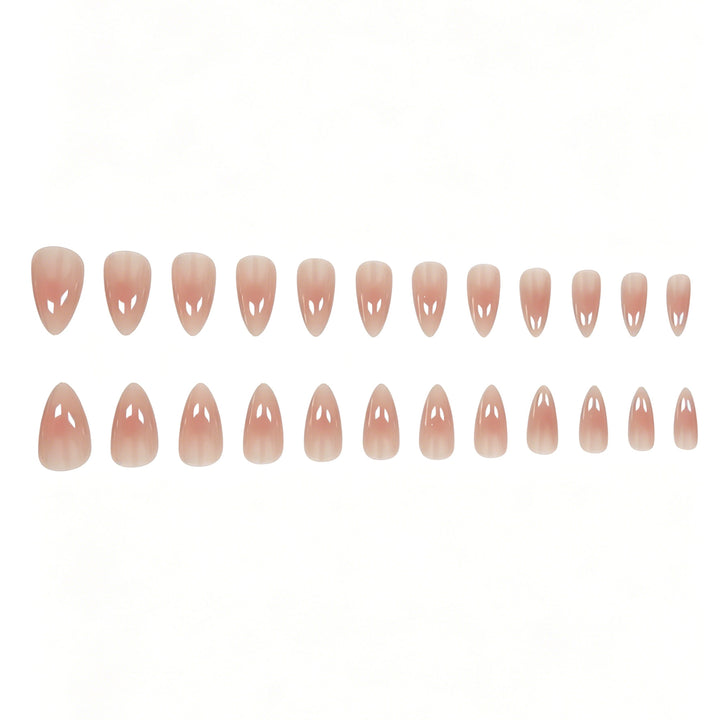 Elegant Glossy Almond-Shaped Nail Extensions Kalsten