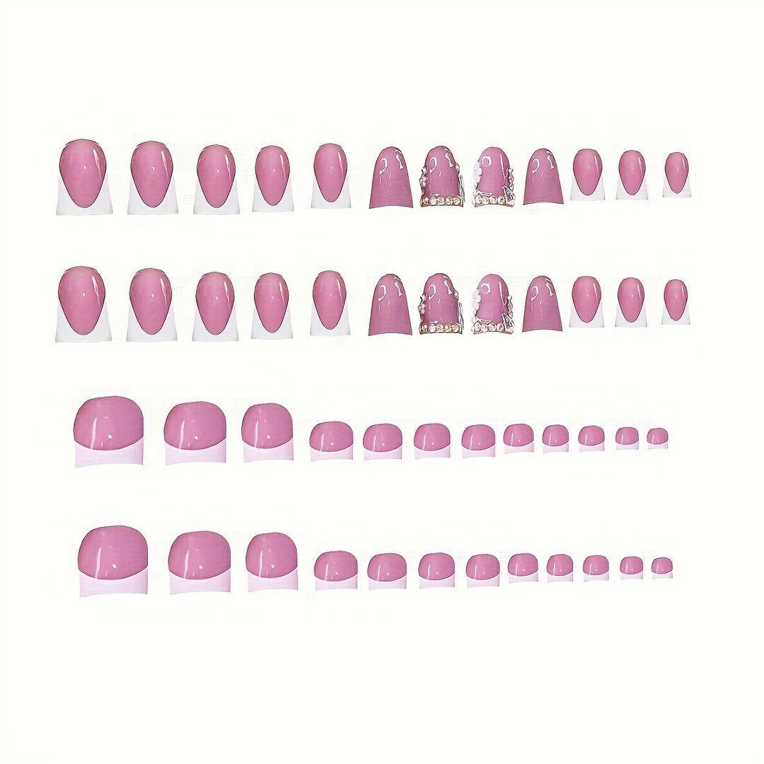 Elegant Acrylic Nail and Toe Art Set Kalsten