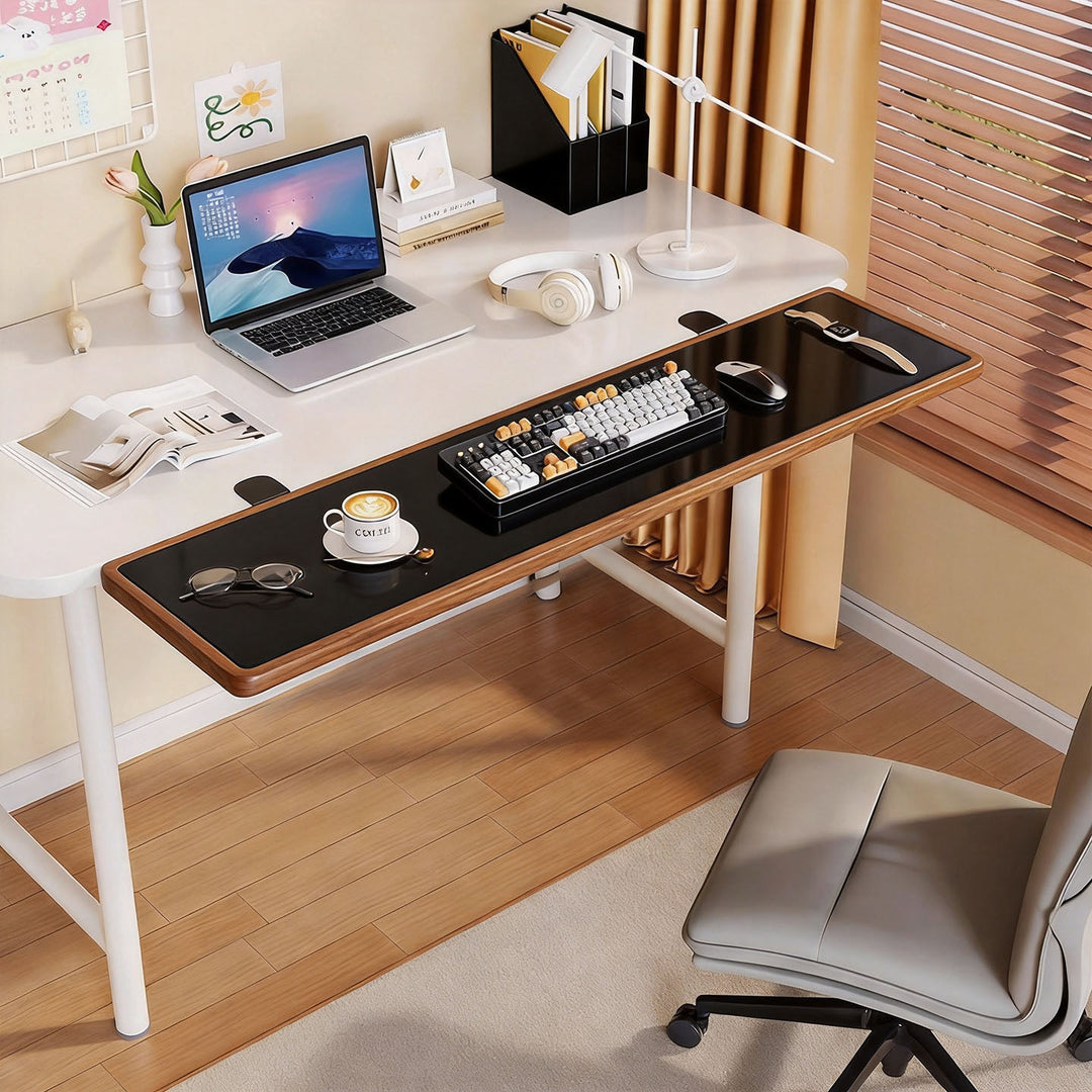 Long Under-Desk Pull-Out Sliding Keyboard and Work Surface Shelf