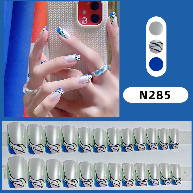 Creative Abstract Press-On Nail Set