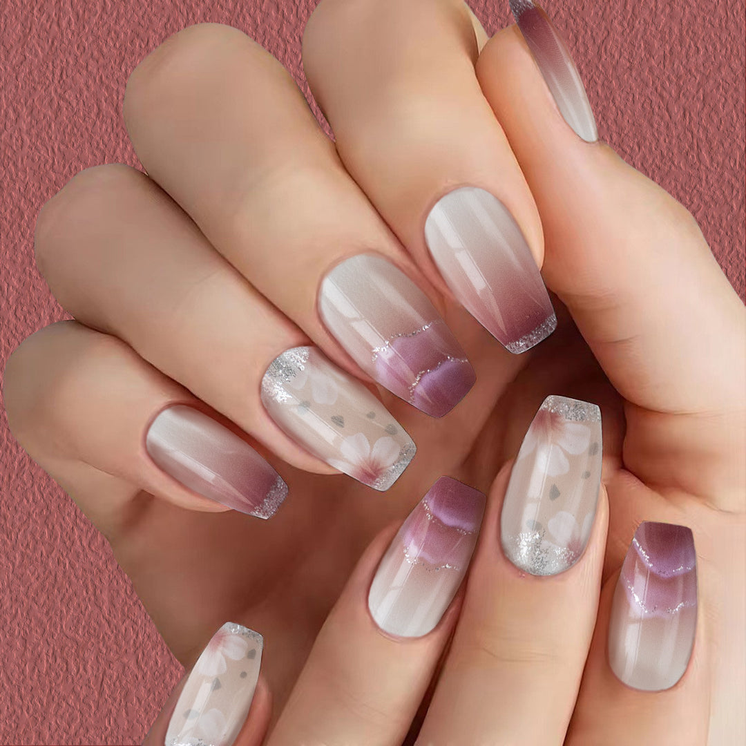 Floral Ombre Nail Art