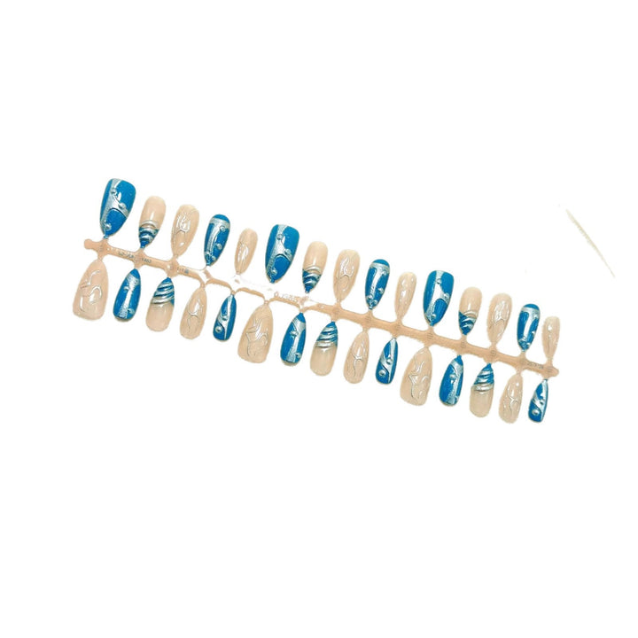 Artificial nails with creative shimmer design Kalsten