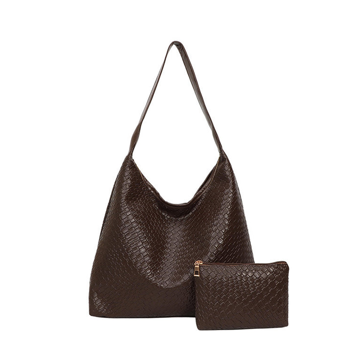 Sleek Textured Leather Hobo Handbag Kalsten