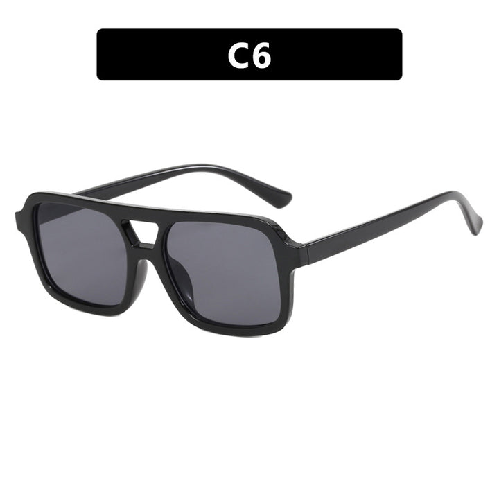 Women's modern square sunglasses with protective UV filter and transparent frame Kalsten