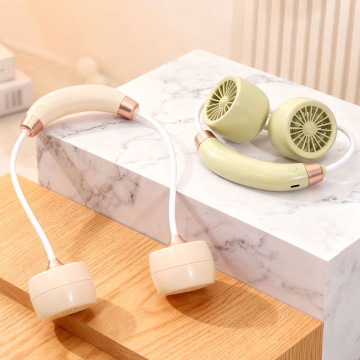 Women's portable neck fan with flexible holder and ergonomic design Kalsten