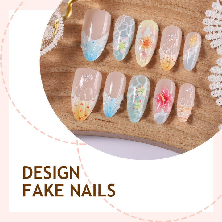 Creative Nail Art Set with Floral Design Kalsten