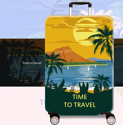 Women's Hard Shell Suitcase with Gorgeous Sunset Design Kalsten