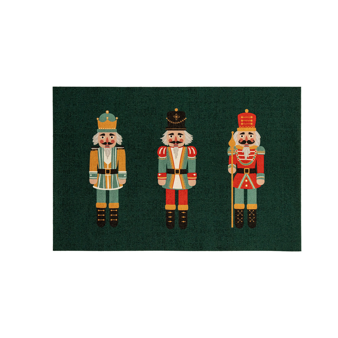 Decorative door mat with nutcracker motif and durable structure Kalsten