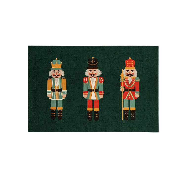 Decorative door mat with nutcracker motif and durable structure Kalsten
