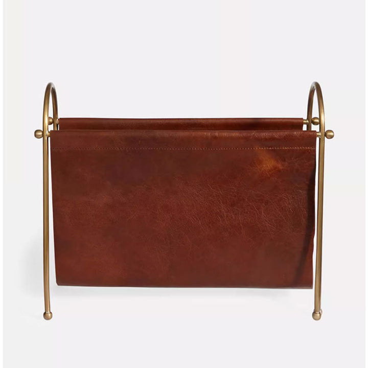 Elegant Leather Magazine Holder