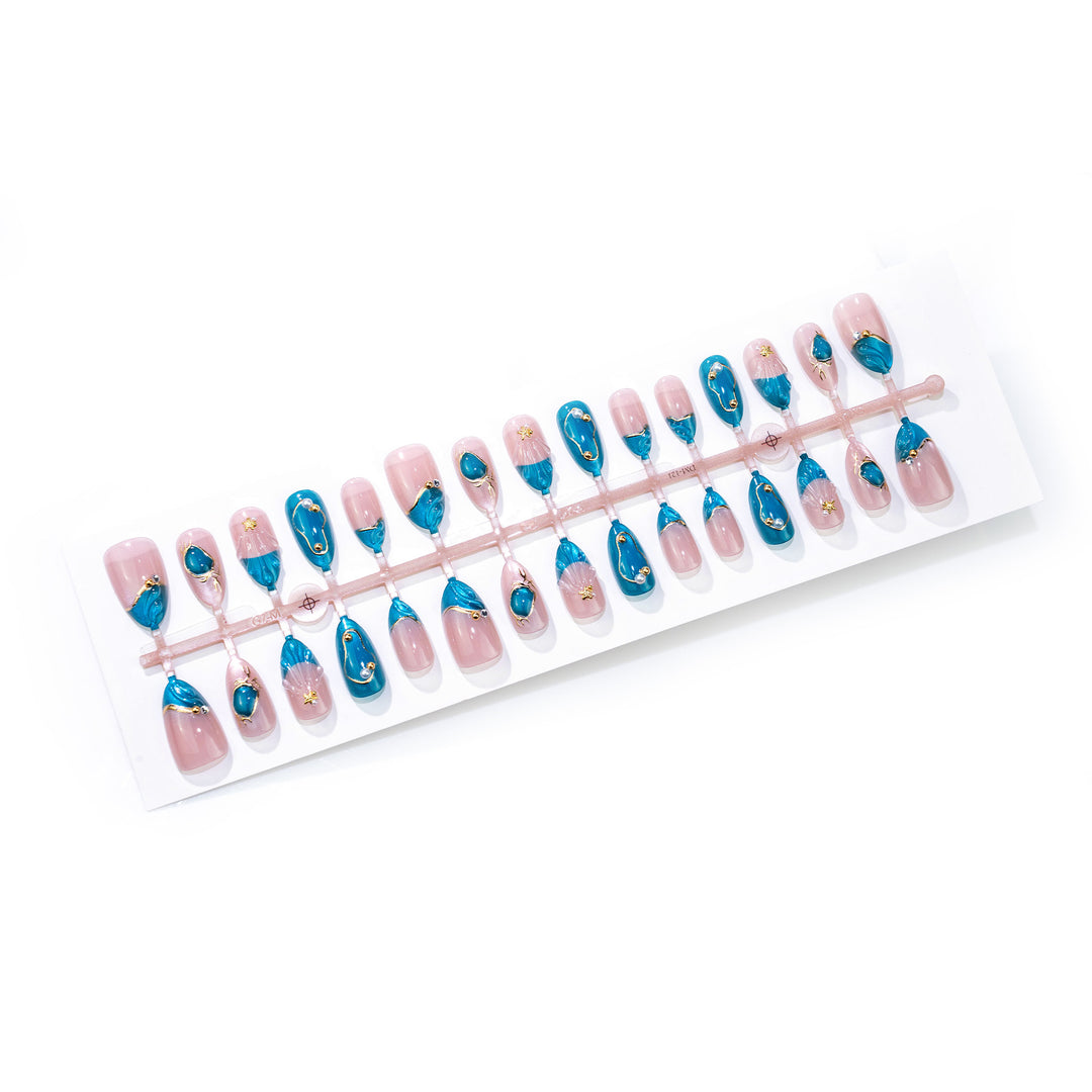 Artistic Textured Press-On Nail Art Set