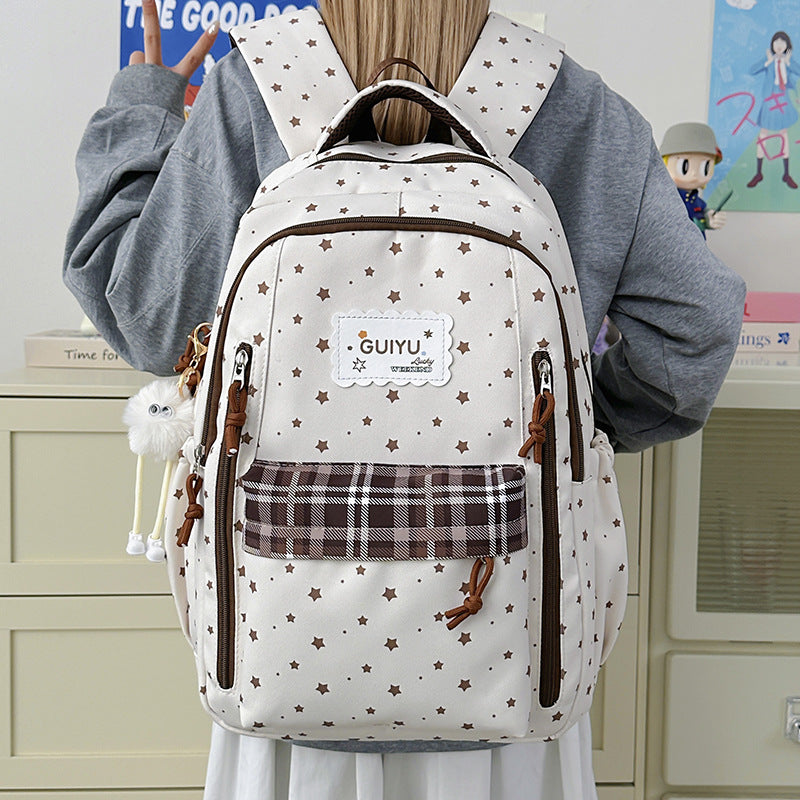 Stylish Star-Print Backpack Kalsten 1791205961