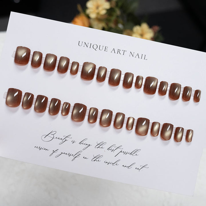 Glossy Metallic Nail Art