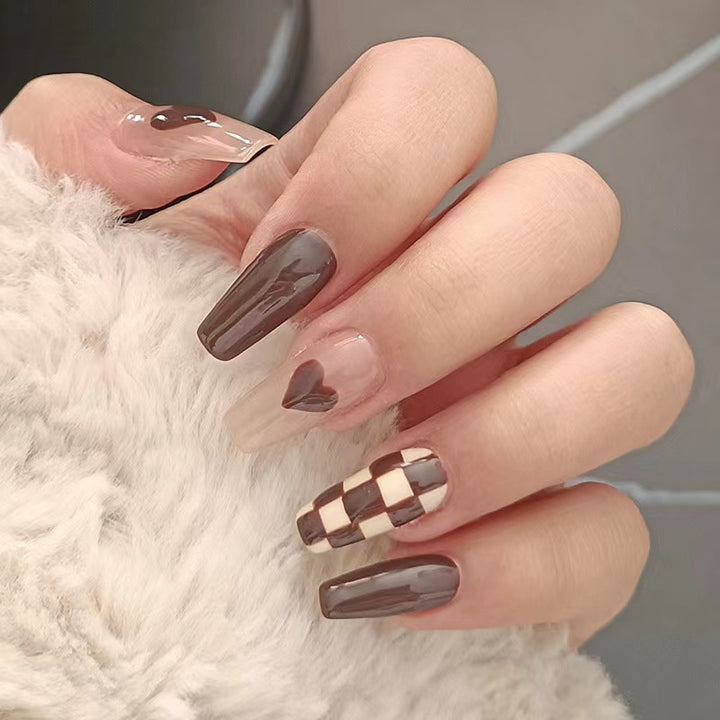 Artistic Checkered Nail Art Kalsten