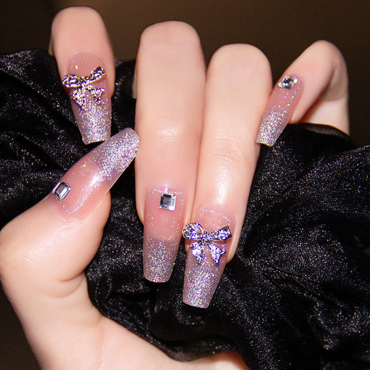 Artistic Nail Extensions with Flower Design Kalsten