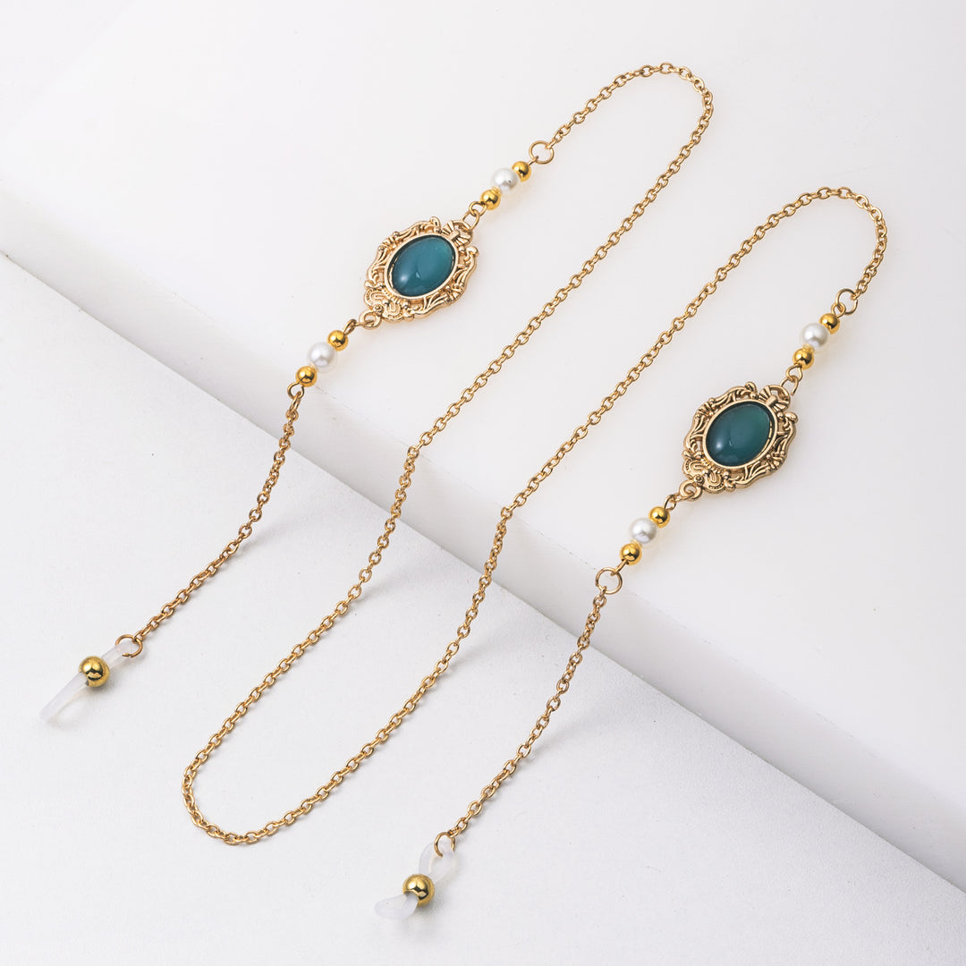 Ornate Eyewear Chain with Gemstone Accents Kalsten