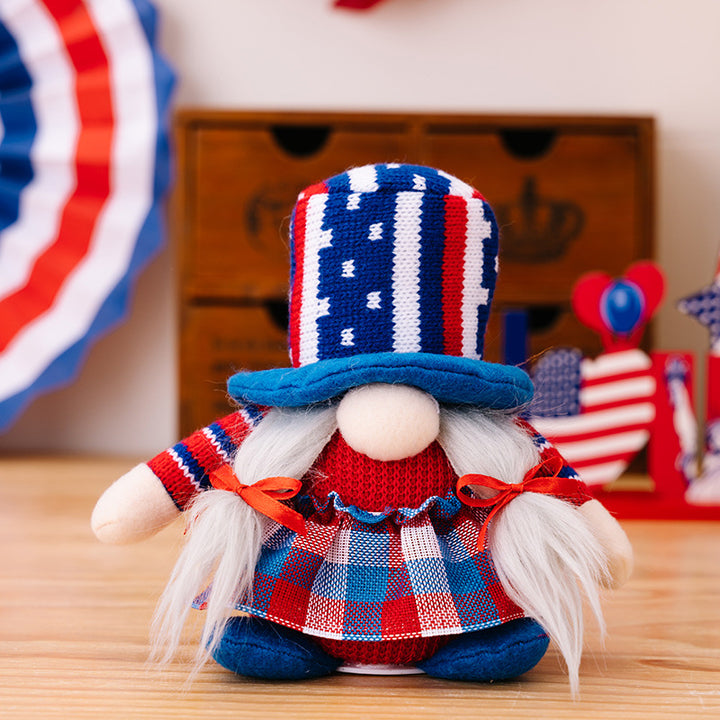 Unisex nan Scandinavian gnome doll decor with knitted cylinder hat and long artificial beard Kalsten