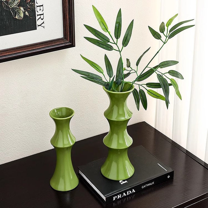 Contemporary Bamboo-Style Vase